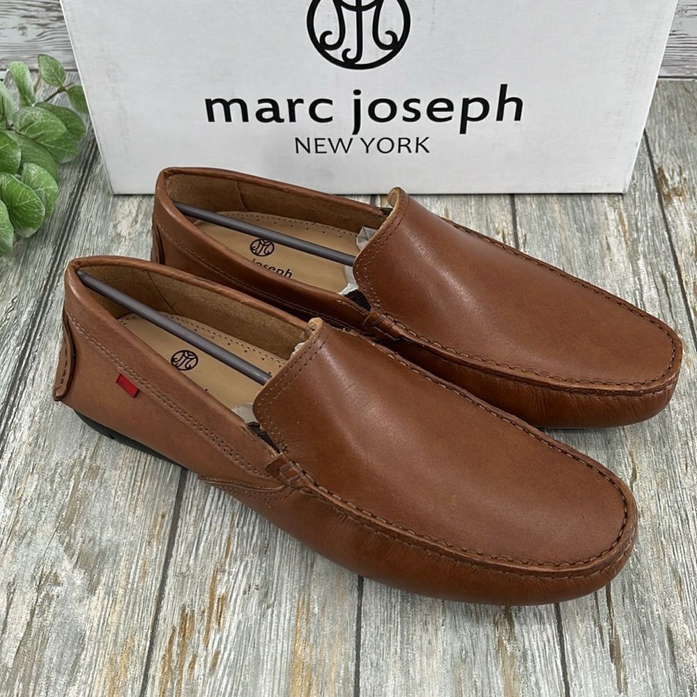 Marc Joseph Dwight Place Pebbled Driver Leather Golf Shoes Size 8.5